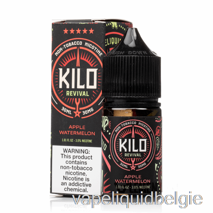 Vape Vloeibare Appel Watermeloen - Kilo Opwekkingszouten - 30ml 50mg